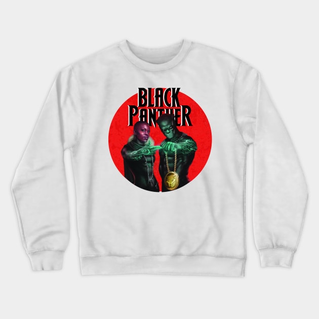 Black Panther - royals Crewneck Sweatshirt by Shirts & Shenanigans 